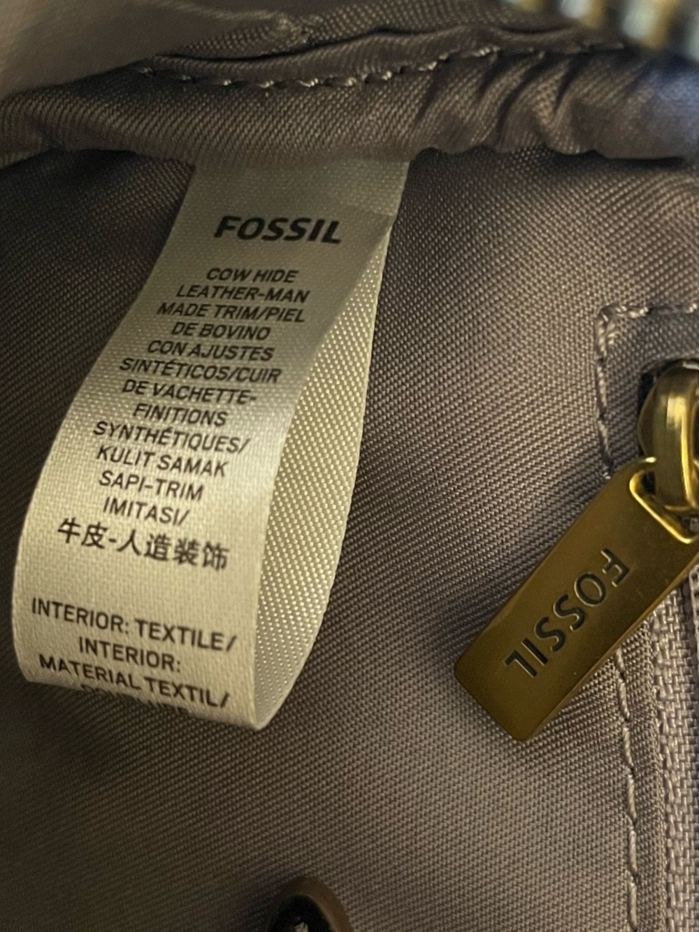 Fossil black cowhide leather crossbody bag - Picture 14 of 16